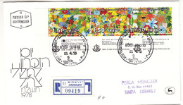 Israël - Lettre Recom De 1978 - Oblit Jerusalem - Fleurs - - Storia Postale