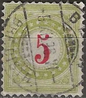 SWITZERLAND 1883 Postage Due -  5c. - Green FU - Postage Due