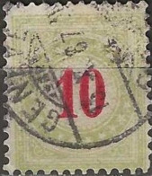 SWITZERLAND 1883 Postage Due -  10c. - Green FU - Impuesto