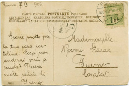 MAGYAR POSTA 5 Filler Da Fiume A Fiume 1906 - Covers & Documents