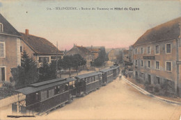 CPA 25 SELONCOURT / STATION DU TRAMWAY ET HOTEL DU CYGNE - Autres & Non Classés