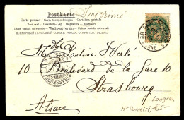 COURRIER DE LANGRES - 1903 -POUR STRASBOURG - 1900-29 Blanc