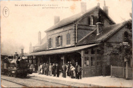 CPA - SELECTION -  AUXI LE CHATEAU - La Gare à L'arrivée D'un Train - Auxi Le Chateau