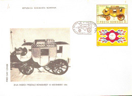 INTERO POSTALE POSTA ROMANA 1984 FDC - Diligencias