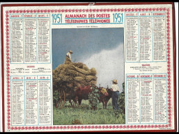 Delcampe - Almanach Calendrier P.T.T  - La Poste -1951  -   La Moisson - Autres & Non Classés