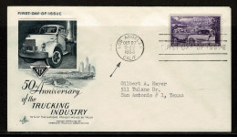 LETTRE 1953 CAMIONS 50 ANNIVERSARY OF THE TRUCKING INDUSTRY - Trucks