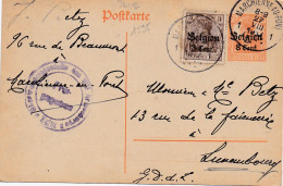 36102# GERMANIA CARTE POSTALE CENSURE BELGIEN Obl MARCHIENNE AU PONT 1917 LUXEMBOURG - Esercito Tedesco