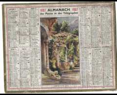 Almanach  Calendrier P.T.T  - La Poste -1937 -  Jatdin Sur La Cote D'azur - Sonstige & Ohne Zuordnung