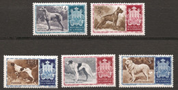 Saint-Marin 1956 N° 413 / 7 Inc ** Chien, Chiens, Pointer, Lévrier Russe, Berger, Boxer, Armoiries, Mont Titano Libertas - Unused Stamps