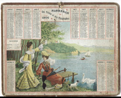 Almanach Calendrier  P.T.T  - La Poste -1906 -  Sur Le Bord Du Lac - Sonstige & Ohne Zuordnung