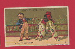 Chocolat Guérin Boutron, Jolie Chromo Lith. J. Minot, Personnages, N° 3 Qui Fit Son Effet - Guérin-Boutron