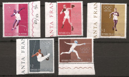 Saint-Marin 1960 N° 489 / 93 Inc ** JO, Rome, Lancer Du Poids, Gymnastique, Marche, Boxe Escrime Cassius Clay Athlétisme - Nuevos