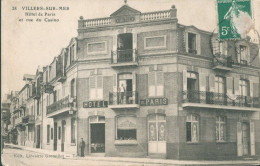 14 VILLERS SUR MER - Hotel De Paris Et Rue Du Casino - état - Villers Sur Mer