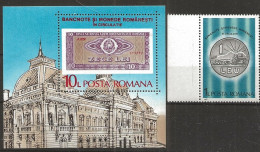 Romania 1987 Romanian Banknotes And Coins In Circulation Mi 4339 + Bloc 233 MNH(**) - Neufs