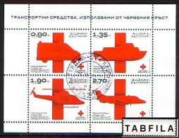 BULGARIA - 2023 - Vehicle Used By The Red Cross - M/S - Used - Oblitérés