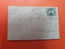 Napoléon ND 20ct Sur Lettre Avec Texte De Luxeuil Pour Châlons/Saône En 1861 - Réf 3448 - 1849-1876: Classic Period