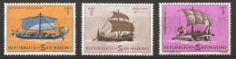 Saint-Marin 1962 N° 573 / 5 Inc ** Bateaux, Marine à Voile, Galère Egyptienne, Trirème Grecque, Romaine, Romains, Rames - Ongebruikt