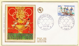 11935 / ⭐  FDC Soie JEUX OLYMPIQUES MEXIQUE Mexico 1er Premier Jour D'Emission PARIS 12 Octobre 1968 F.D.C - Verano 1968: México