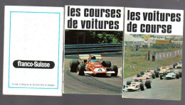 X221 - 2 MINI LIVRES FRANCO-SUISSE - LES VOITURES DE COURSES - Autorennen - F1