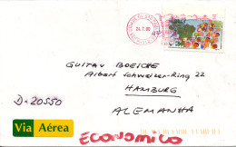 Brazil Cover With A Stamp And Meter Cancel Sent To Germany 24-7-2000 Single Franked (the Flap On The Backside Of The Cov - Posta Aerea