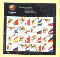 Portugal 2004- European Football Championship, Portugal -Teams Participating Sheet Of 16 V - Unused Stamps