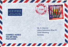 Brazil Air Mail Cover With Meter Cancel And A Stamp Sent To Germany 27-8-1996 - Luchtpost