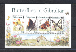 Gibraltar 1997- Butterflies M/Sheet - Gibraltar