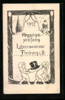 Künstler-AK Freiburg I. B., Abgabgsprüfung Lehrerseminar 1912  - Freiburg I. Br.