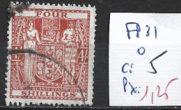 NOUVELLE-ZELANDE FISCAUX-POSTAUX 31 Oblitéré Côte 5 € - Fiscali-postali