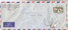 GOOD LEBANON " REGISTERED " Postal Cover To FINLAND 1969 - Good Stamped: Butterflies - Lebanon