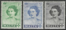 Malta. 1950 Visit Of Princess Elizabeth To Malta. MH Complete Set. SG 255-257. M2134 - Malta