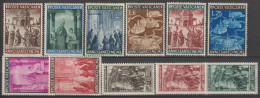 VATICAN - 1950 - ANNEE COMPLETE YVERT N°150/160 * MLH (PLUSIEURS ** MNH) - COTE = 19+ EUR - Ganze Jahrgänge