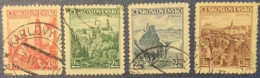 CECOSLOVACCHIA   1936-37 PAESAGGI E MONUMENTI - Used Stamps