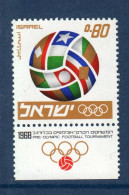 Israël, **, Yv 354, Mi 416, SG 387, Tournoi De Football Pré-olympique, Mexico 1968, - Unused Stamps (with Tabs)