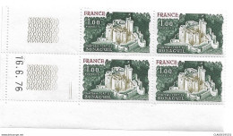 FRANCE 1976 N°1871**  GOMME D'ORIGINE SANS CHARNIÈRE  COIN DATE 16.6.76  TTB      2 SCANS - 1970-1979