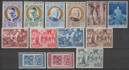 VATICAN - 1951 - ANNEE COMPLETE AVEC POSTE AERIENNE YVERT N°161/171 + A20/21 * MLH (PLUSIEURS ** MNH) - COTE = 360++ EUR - Annate Complete