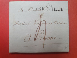 Marque Postale De Abbeville Sur Lettre Avec Texte Pour Péronne En 1820 - Réf 3472 - 1801-1848: Precursores XIX