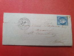 Lettre Sans Texte De Nouvion Et Catillon Pour St Quentin En 1874 - Réf 3474 - 1849-1876: Classic Period