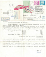 TP 1067-1069B S/L. Recommandée Transaction Autos Monceau S/Sambre Obl. Marchienne Au Pont 1961 > Gosselies Retour Labels - Lettres & Documents