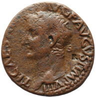 LaZooRo: Roman Empire - AE As Of Tiberius (14-37 AD), Rudder, CM - La Dinastia Giulio-Claudia Dinastia (-27 / 69)