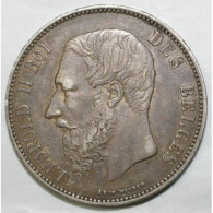 BELGIUM - KM 24 - 5 FRANCS 1866 - POINT APRES LE F - LEOPOLD II -  TTB - 5 Frank