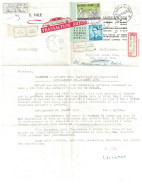 TP 1069B+TP  S/L. Recommandée Transaction Autos Monceau S/Sambre Obl. Marchienne Au Pont 1963 > Heppignies Retour Labels - Storia Postale