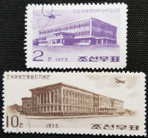 Corée Du Nord 1973 Buildings In Pyongyang  Stampworld N° 1244 Et 1246 - Corée Du Nord