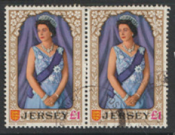 Jersey  1969  SG 29  £1  Queen Elizabet 11   Fine Used Pair - Jersey