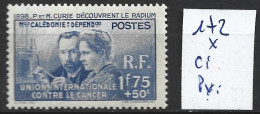 NOUVELLE-CALEDONIE 172 * Côte 28 € - Unused Stamps