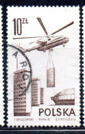 POLONIA POLAND POLSKA 1976 1978 AIR POST MAIL AIRMAIL CONTEMPORARY AVIATION MI6 TRANSPORT HELICOPTER 10g USED USATO - Oblitérés