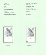 Belgium -  2001 BUZIN Birds -  Pie Grèch Grise/klapekster 7,50bfrs  Plaatnummers 1 - 2 Postfris - Zie Scan - 2011-..