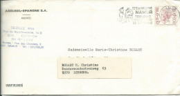 BELGIQUE LETTRE ILLUSTREE 6F NAMUR POUR LEBBEKE  DE 1977  LETTRE COVER - Storia Postale