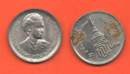 Thailand 1 Baht 1977  King Rama IX° Princess Sirindhorn Investiture Thaïlande Tipological Nickel Coin - Thailand
