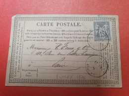 Carte Précurseur De Fumay Pour Paris En 1876 - Réf 3492 - Precursor Cards
